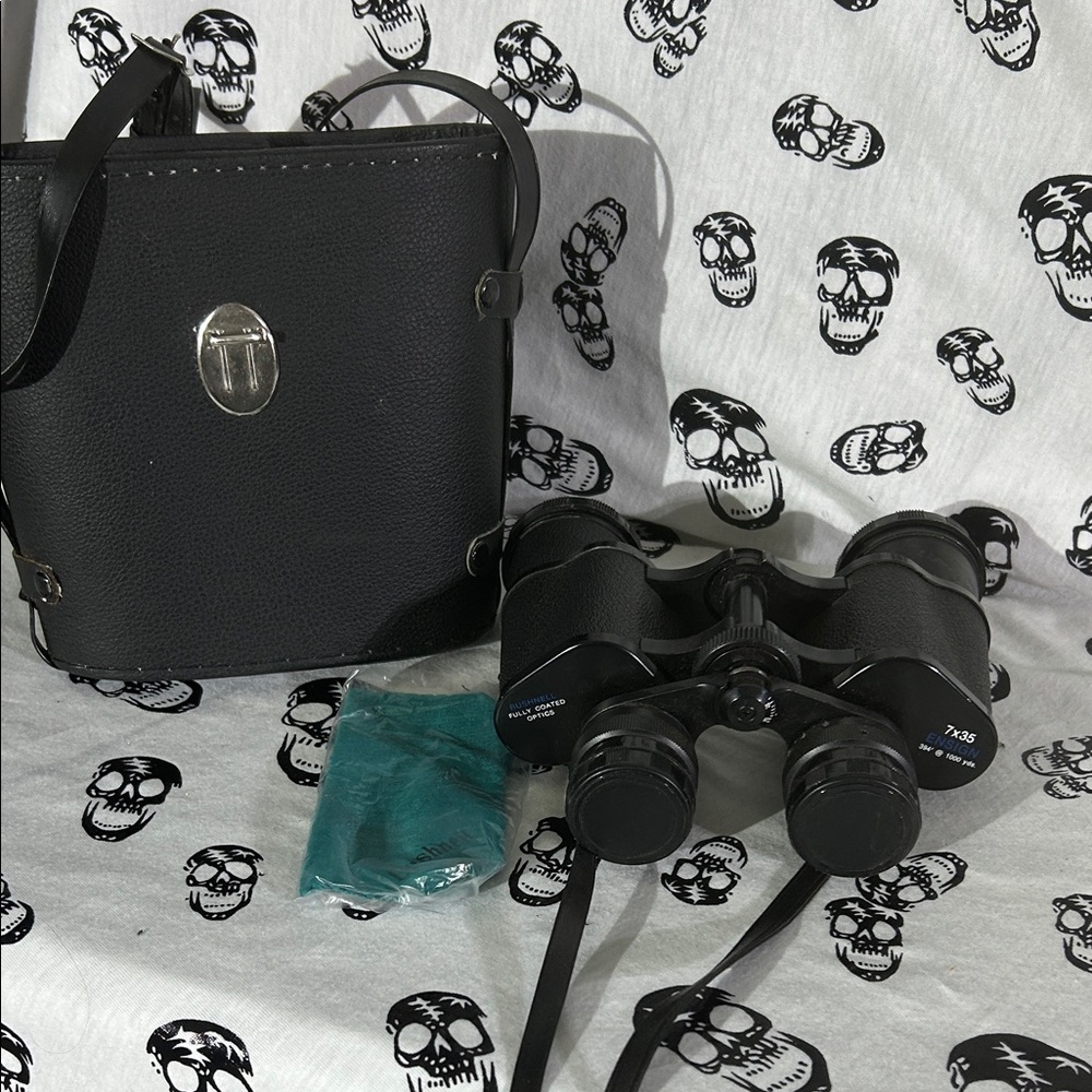 Vintage Bushnell Ensign 7x35 Binoculars Insta Focus Coated Optics